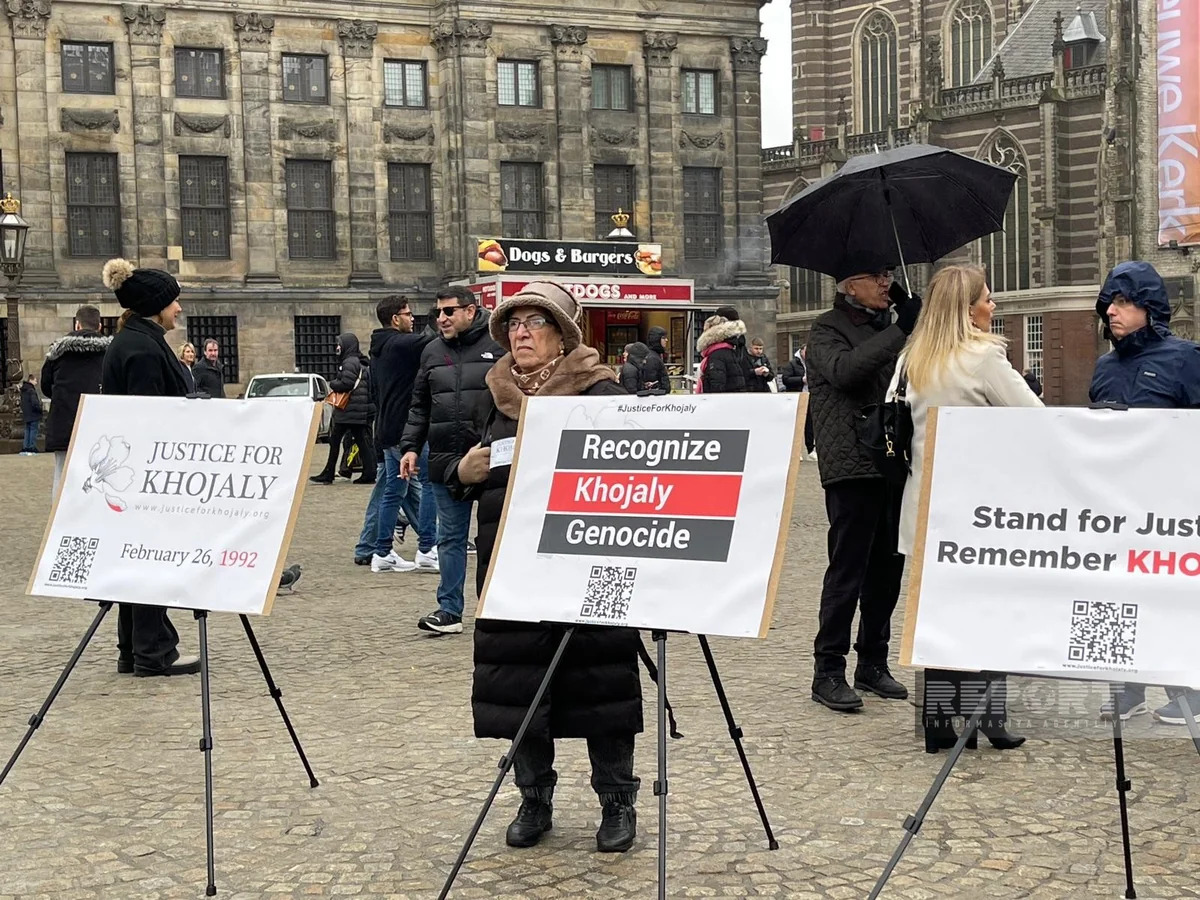На главной площади Амстердама прошла акция &laquo;Справедливость для Ходжалы&raquo;