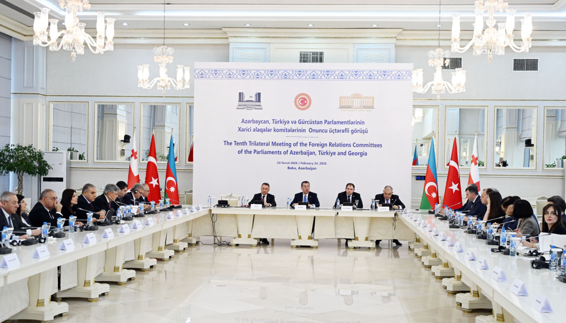 Проходит десятое трехстороннее заседание комитетов по внешним связям парламентов Азербайджана, Турции и Грузии