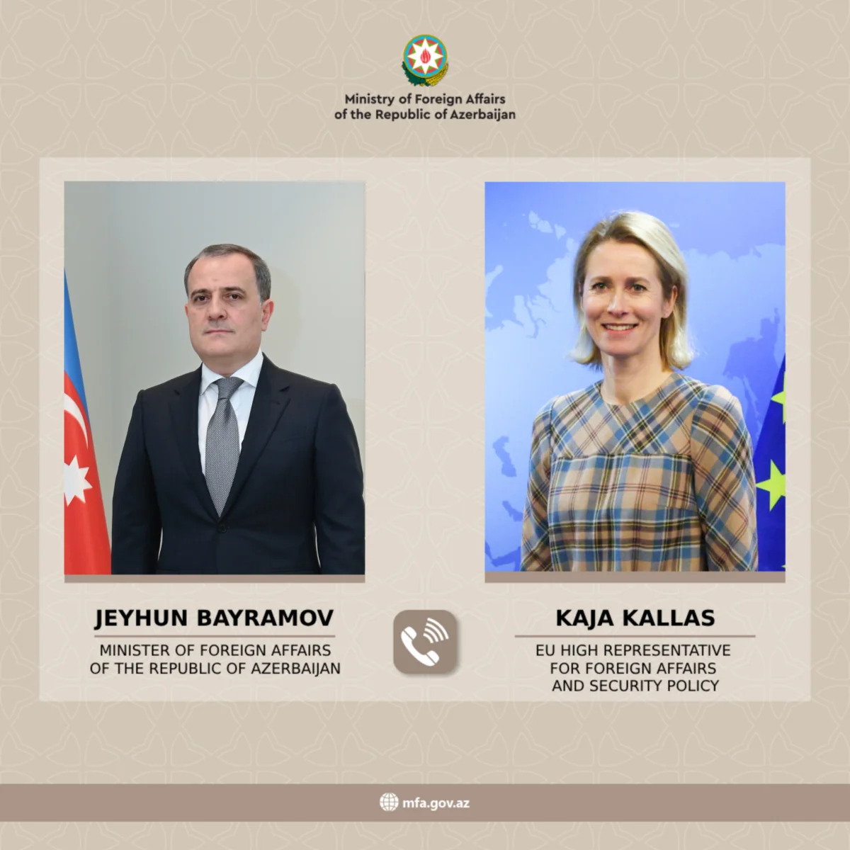 Байрамов и Каллас обсудили эскалацию на Ближнем Востоке