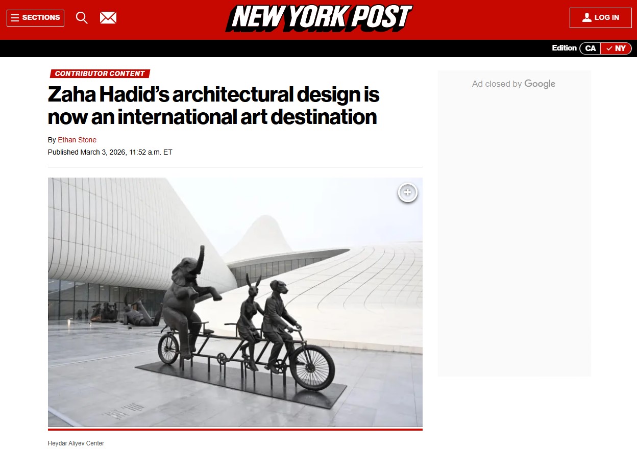 New York Post пишет о превращении Центра Гейдара Алиева в международный центр искусства