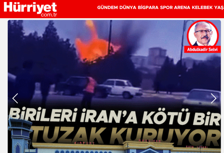 Газета Hürriyet: Атака на Наxчыван равносильна удару по Турции