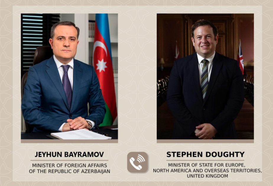 Джейхун Байрамов провел телефонный разговор с госминистром Соединенного Королевства