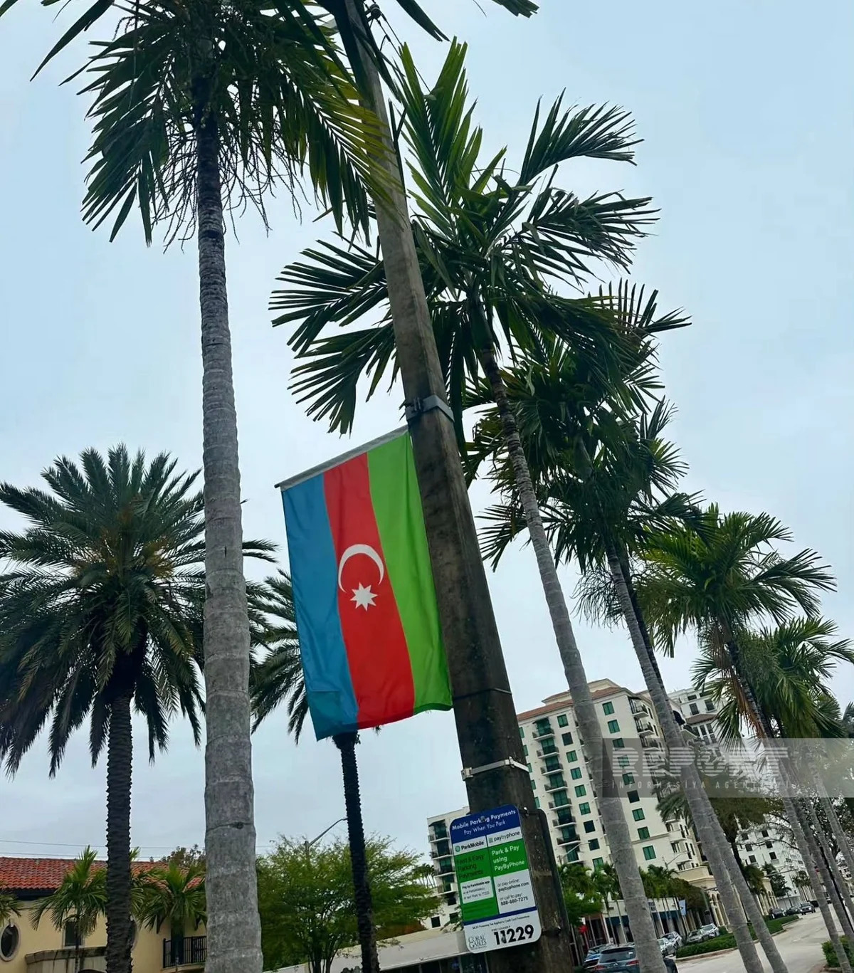 В США на престижных улицах Корал-Гейблс поднят флаг Азербайджана
