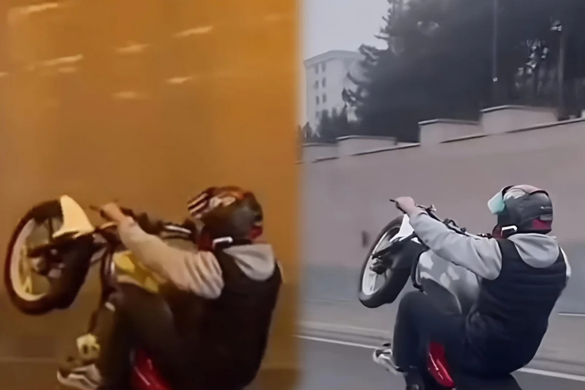 Наказан водитель мотоцикла, совершавший опасные маневры в Баку