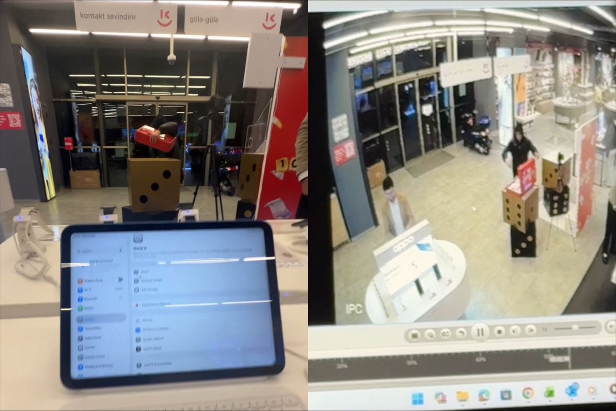 Из магазина Kontakt похищен чемодан со 100 000 манатов