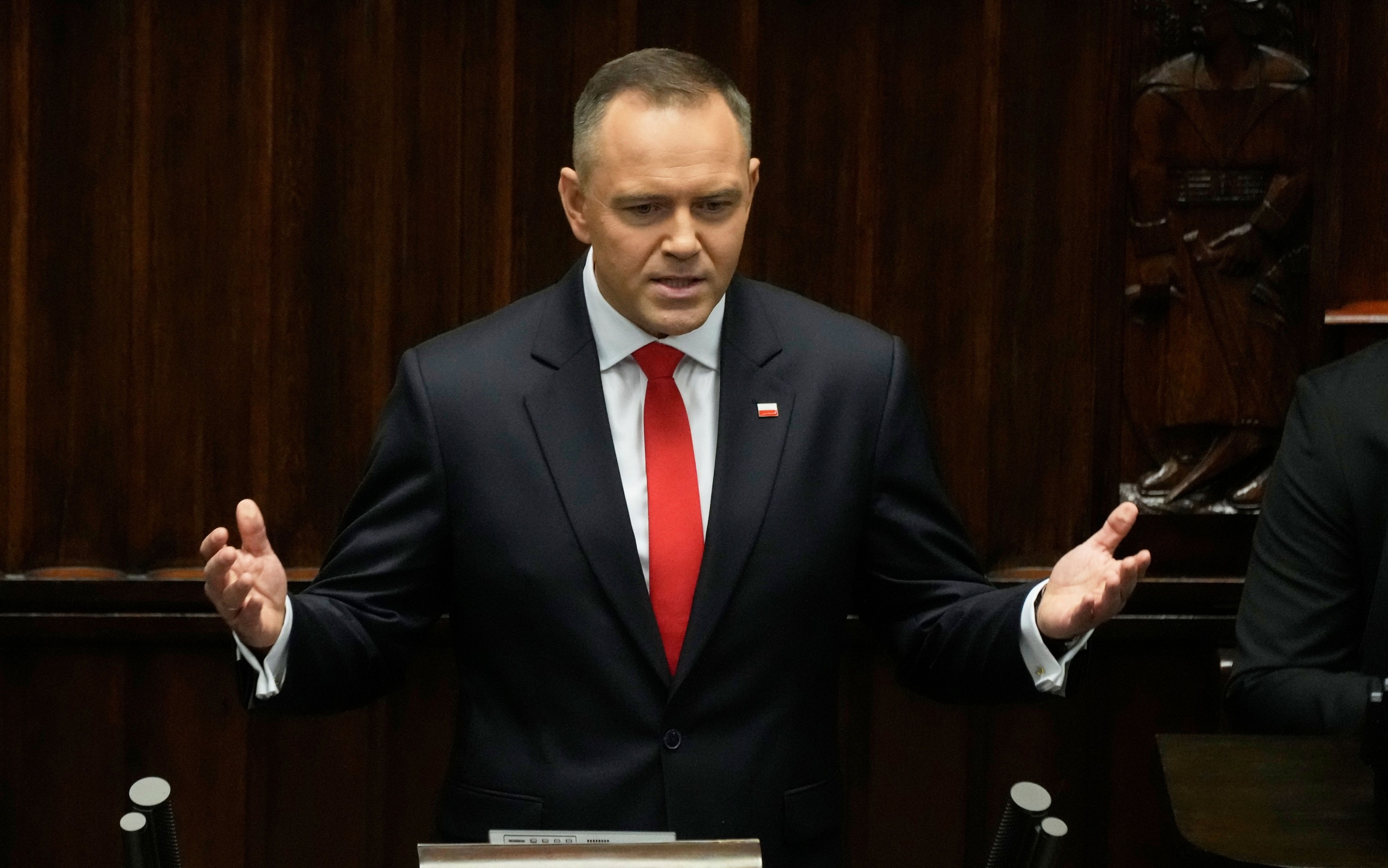 Президент Польши Навроцкий травмировал палец во время поездки в США