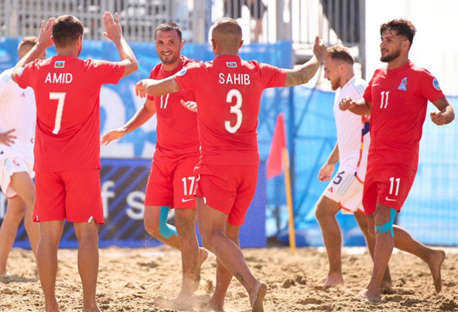 Сборная Азербайджана по пляжному футболу победила Молдову