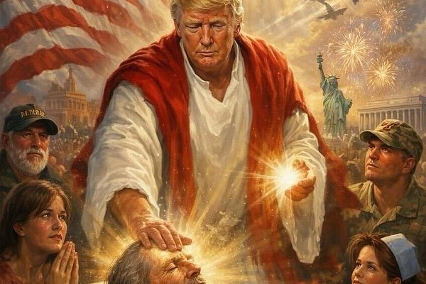 
Трамп опубликовал свое изображение в образе Иисуса