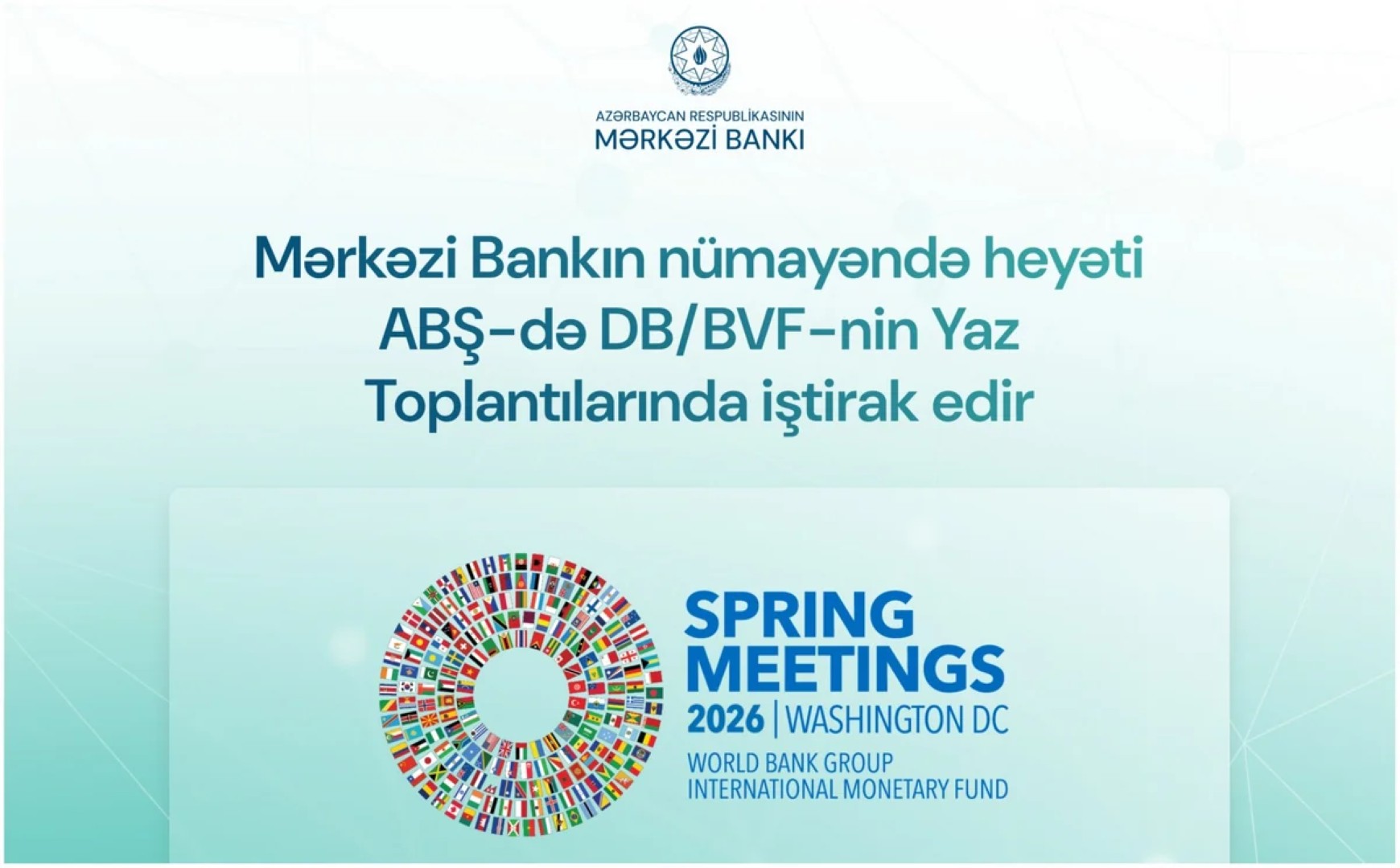 
Делегация ЦБА примет участие в совещаниях ВБ и МВФ