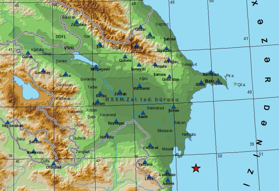 
В Каспийском море произошло землетрясение