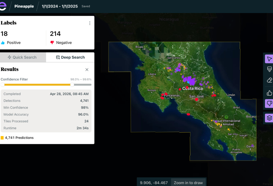 
Геопространственный ИИ открывает доступ к анализу Земли - платформа Earth Index