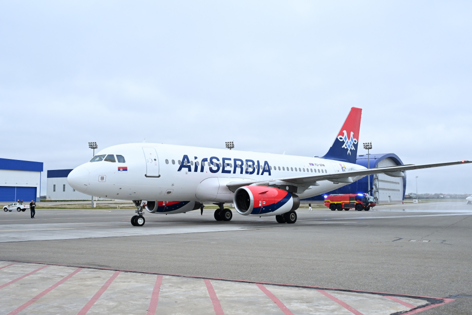 
Рейс авиакомпании Air Serbia Белград&ndash;Баку встретили в Международном аэропорту Гейдар Алиев