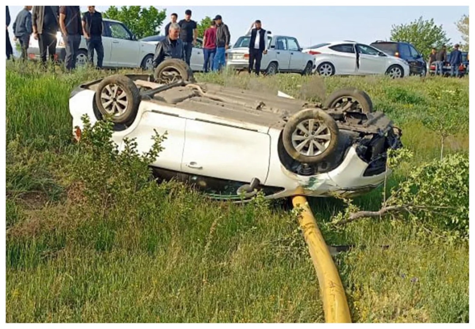 
В Нахчыване автомобиль повредил газовую линию