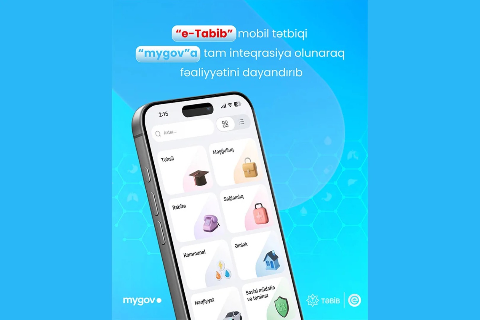 
TƏBİB переводит услуги приложения e-Tabib на платформу mygov