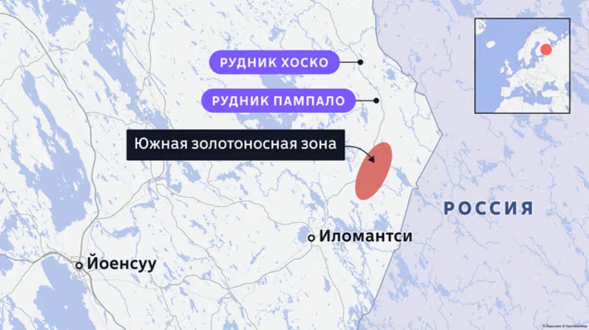 Финнам нашли месторождение золота у границы с Россией