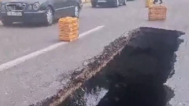 На трассе Баку-Алят просел мост