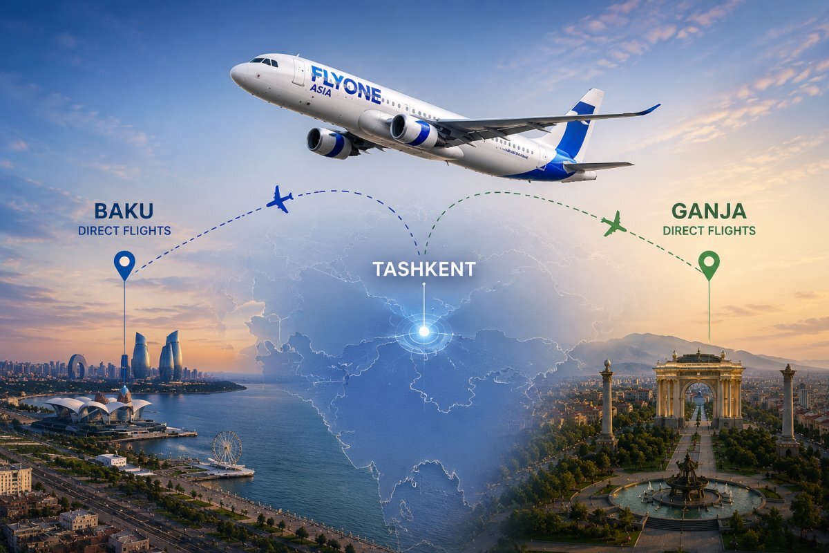 
FLYONE Asia начала выполнение регулярных рейсов в аэропорты Баку и Гянджи
