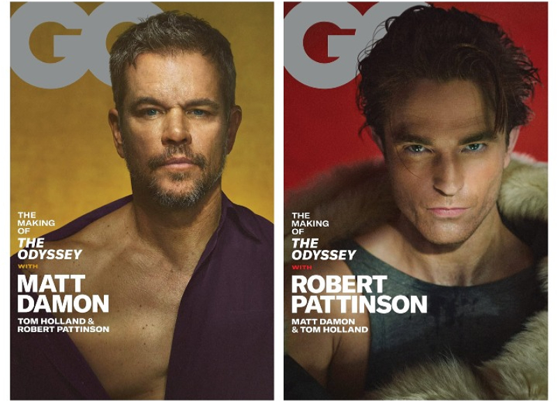GQ представил обложки с главными актёрами фильма Кристофера Нолана &laquo;Одиссея&raquo;