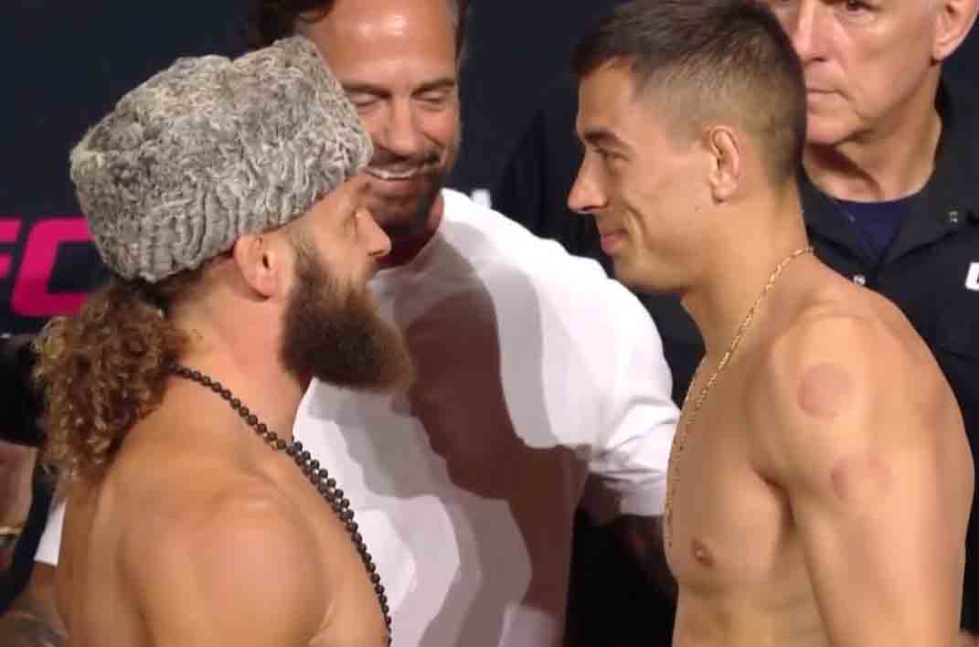 В Баку прошли дуэли взглядов перед турниром UFC Fight Night Baku: Физиев обратился к болельщикам на родном языке