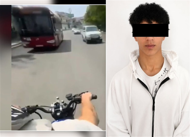 В Баку задержан мотоциклист, грубо нарушивший правила дорожного движения