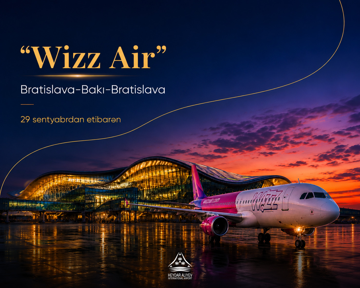 
Wizz Air запускает прямые рейсы между Баку и Братиславой