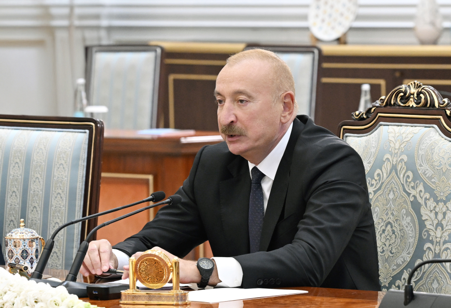 
Президент Ильхам Алиев: Узбекистан сегодня &ndash; государство, которое имеет большой международный авторитет