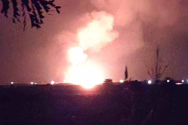 В Геранбое произошел взрыв и пожар на складе боеприпасов
