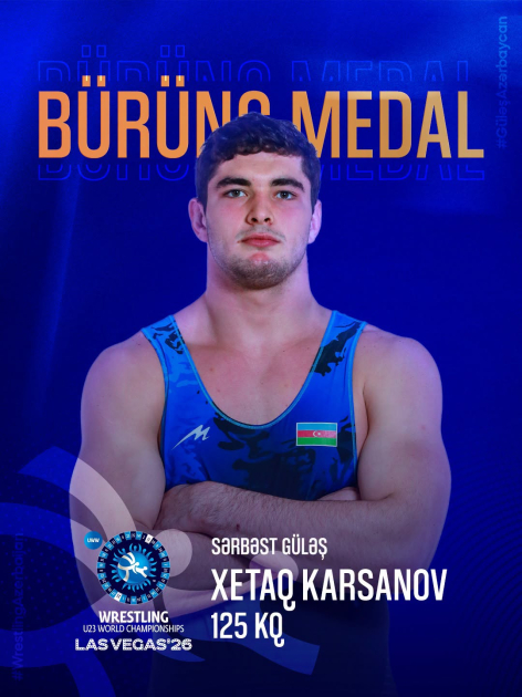 
Азербайджан завоевал очередные медали на чемпионате мира по борьбе U-23