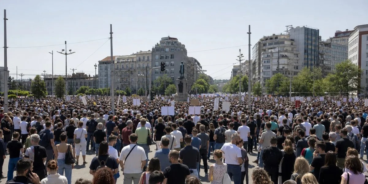 В Белграде 150 тысяч человек вышли на митинг студенческой оппозиции