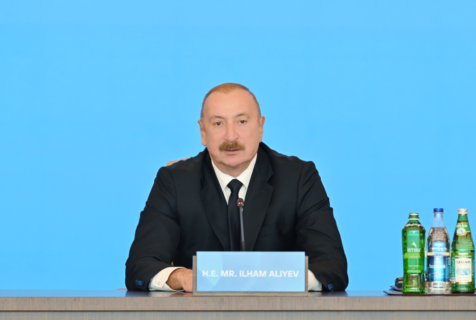 Президент Ильхам Алиев выступает на открытии VII Всемирного форума по межкультурному диалогу